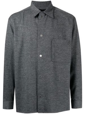 3.1 Phillip Lim melangé-effect flannel shirt - Grey