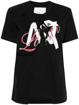 3.1 Phillip Lim NY Lover Sliced T-shirt - Black
