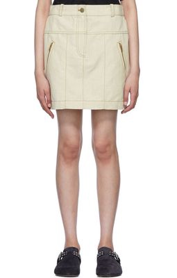 3.1 Phillip Lim Off-White Denim Miniskirt