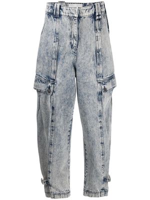 3.1 Phillip Lim over-dyed tapered utility jeans - Blue