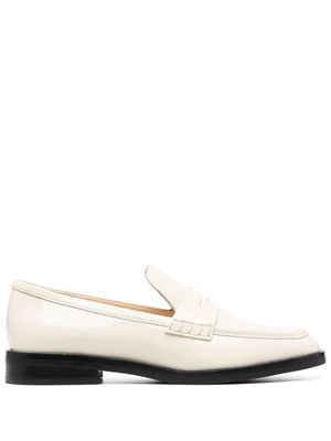 3.1 Phillip Lim penny-slot patent leather loafers - Neutrals