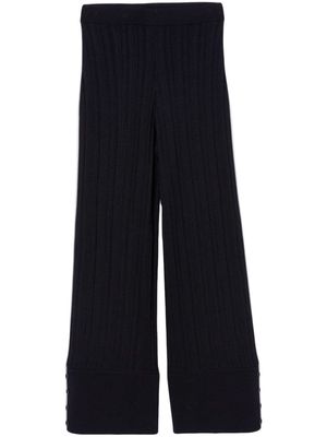 3.1 Phillip Lim piped-trim flared trousers - Blue