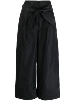 3.1 Phillip Lim pleat-detail belted cropped trousers - Black