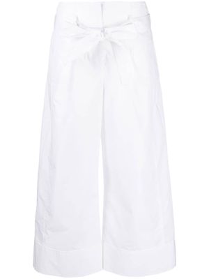 3.1 Phillip Lim pleat-detail belted cropped trousers - White