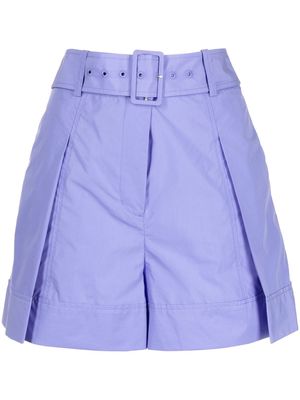 3.1 Phillip Lim pleat-detailing belted shorts - Purple