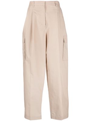 3.1 Phillip Lim pressed-crease pleated tapered trousers - Neutrals