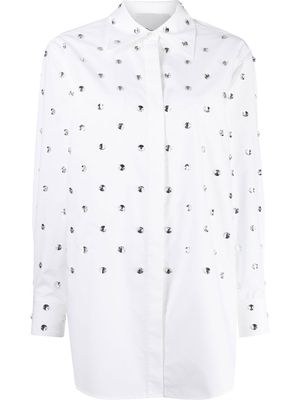 3.1 Phillip Lim rhinestone-embellished poplin shirt - White