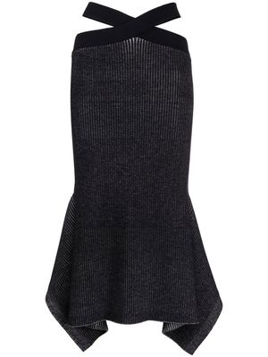 3.1 Phillip Lim ribbed-knit asymmetric skirt - Black