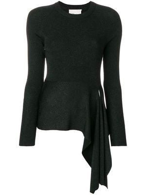 3.1 Phillip Lim ribbed side tie top - Black
