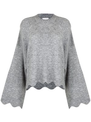 3.1 Phillip Lim scalloped alpaca wool jumper - Grey