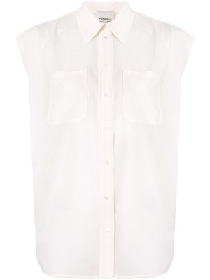 3.1 Phillip Lim sheer sleeveless shirt - White