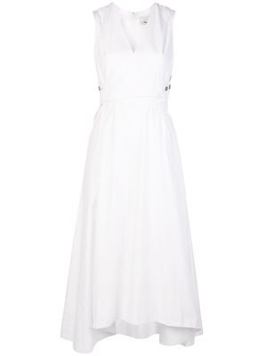 3.1 Phillip Lim sleeveless V-neck poplin dress - White