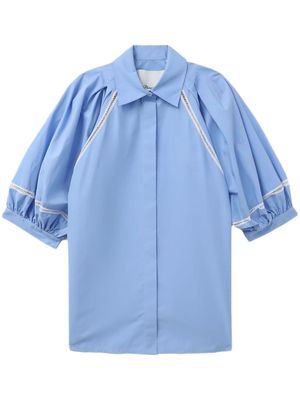 3.1 Phillip Lim straight-point collar cotton-blend shirt - Blue