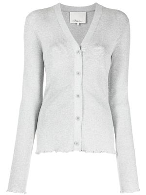 3.1 Phillip Lim V-neck ribbed cardigan - Silver