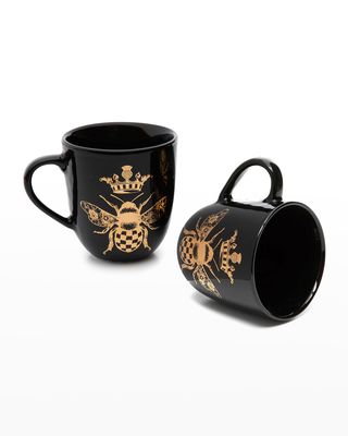 3.75" Queen Bee Mugs, Set of 2