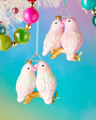 3.75" Sweet Tweets Bird Ornaments, Set of 2