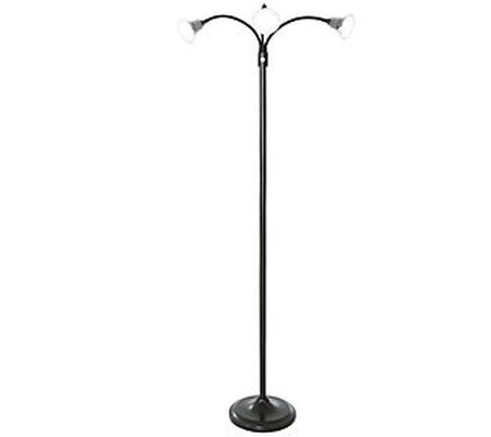 3-Head LED Floor Lamp with Adjustable Arms by H astings Home