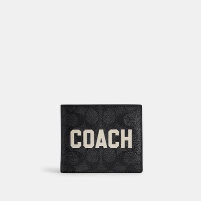 3 In 1 Wallet In Signature Canvas With Coach Graphic