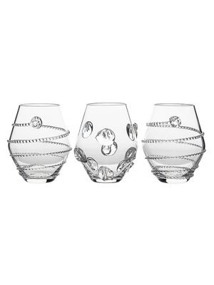 3-Piece Amalia & Florence Assorted Mini Glass Vases - Clear - Clear