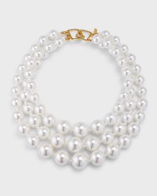 3-Row Pearly Necklace