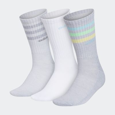 3-Stripes Crew Socks 3 Pairs Grey