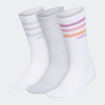 3-Stripes Crew Socks 3 Pairs White