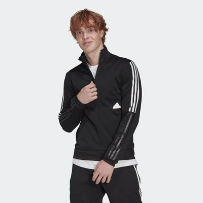 3-Stripes Fitted Track Top Black