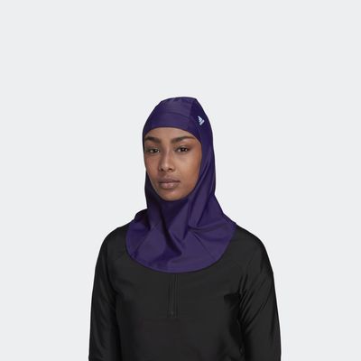 3-Stripes Swim Hijab Dark Purple