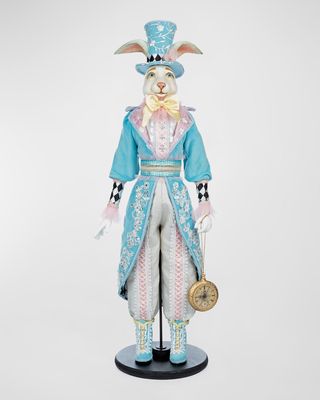 32" White Rabbit Doll Figure