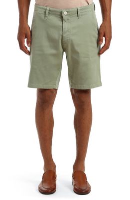 34 Heritage Nevada Flat Front Twill Shorts in Green Soft Touch