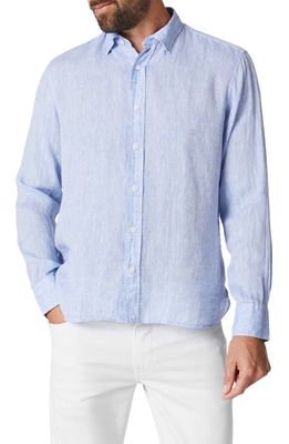 34 Heritage Solid Linen Chambray Button-Up Shirt in Hawaiian Ocean