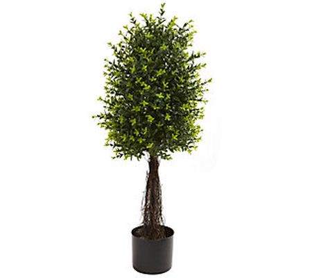 35" Ixora Topiary by Nearly Natural