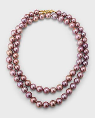 35" Pink Edison Freshwater 10-12mm Pearl Necklace