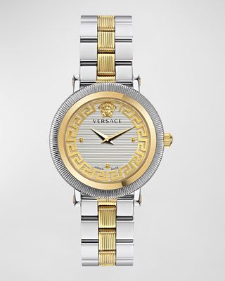 35mm Greca Flourish Watch with Bracelet Strap, Two Tone