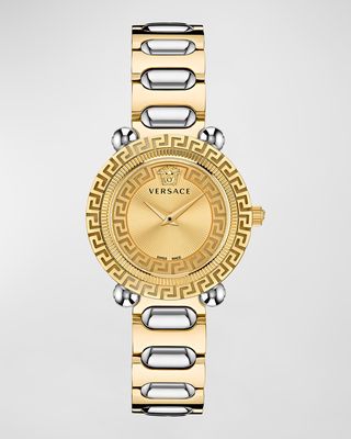 35mm Greca Twist Watch with Bracelet Strap, Two-Tone