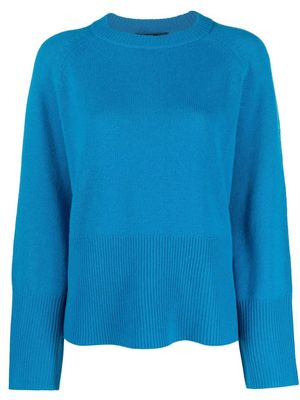 360Cashmere Krystal ribbed-knit cashmere top - Blue