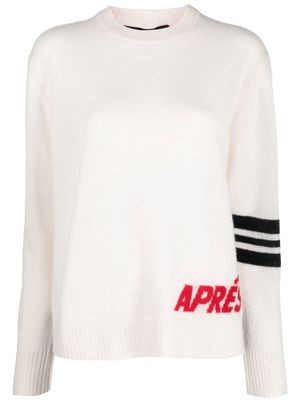 360Cashmere slogan-print cashmere jumper - Neutrals