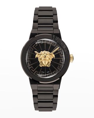 38mm Medusa Infinite Bracelet Watch, Black