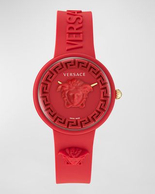 39mm Medusa Pop Watch with Silicone Strap and Matching Case, Red