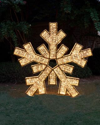3D Snowflake with Lights Indoor/Outdoor Christmas Decoration, 6'6"