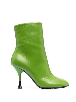 3juin 100mm leather ankle boots - Green