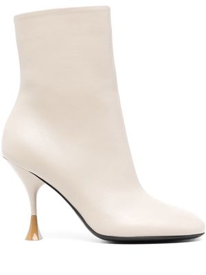 3juin 100mm leather ankle boots - Neutrals