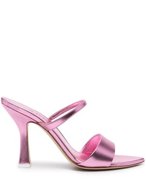 3juin 100mm metallic leather sandals - Pink