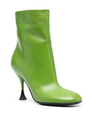 3juin 100mm stiletto leather boots - Green