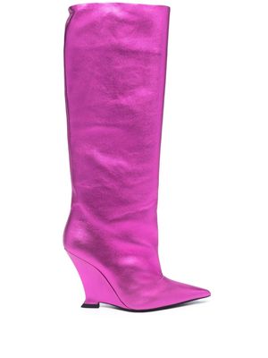3juin 110mm knee-high leather boots - Pink