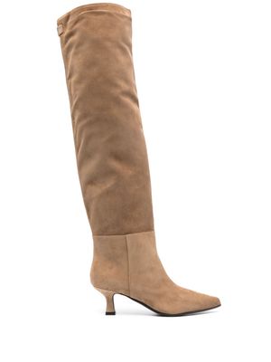 3juin Bea Touch suede knee-high boots - Brown