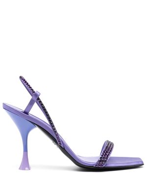 3juin Eloise 100mm rhinestone-embellished sandals - Purple