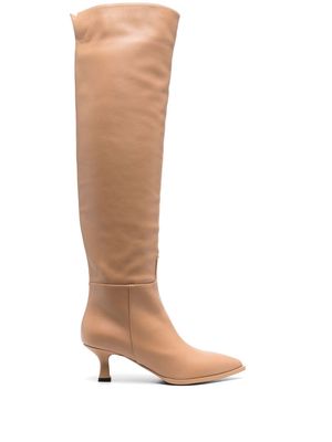 3juin knee-length 65mm heel boots - Neutrals
