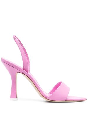 3juin Lily 100mm leather sandals - Pink