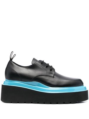 3juin platform lace-up shoes - Black